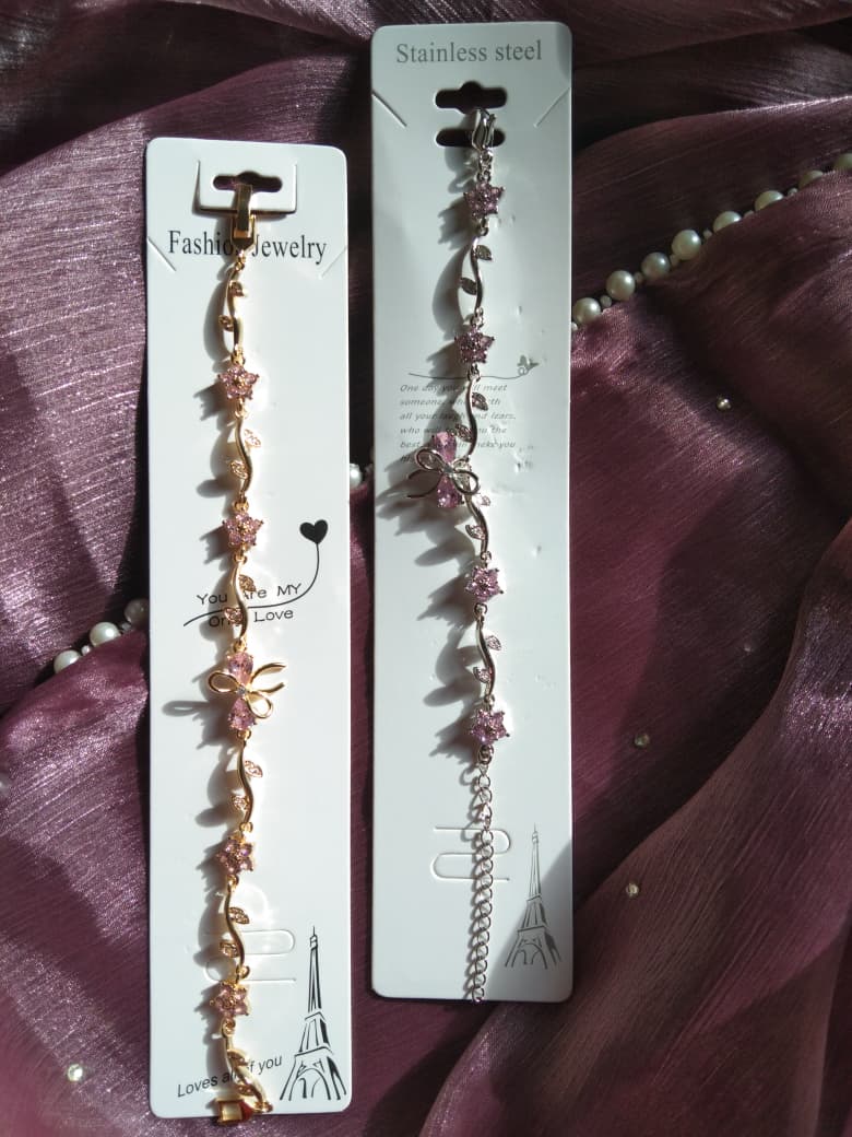 Korean-Style aesthetic Flower Bow Bracelet