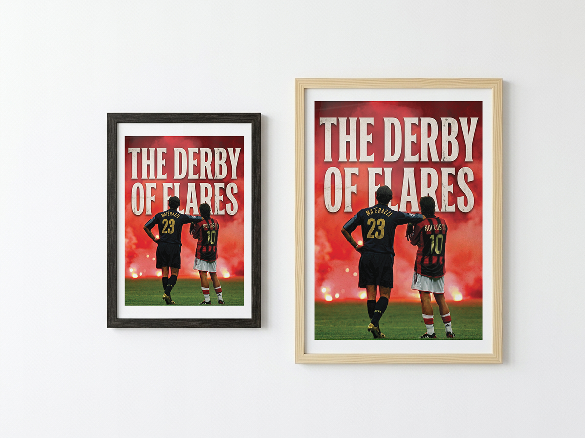 Iconic historical football moment- The Derby Of Flares wall art