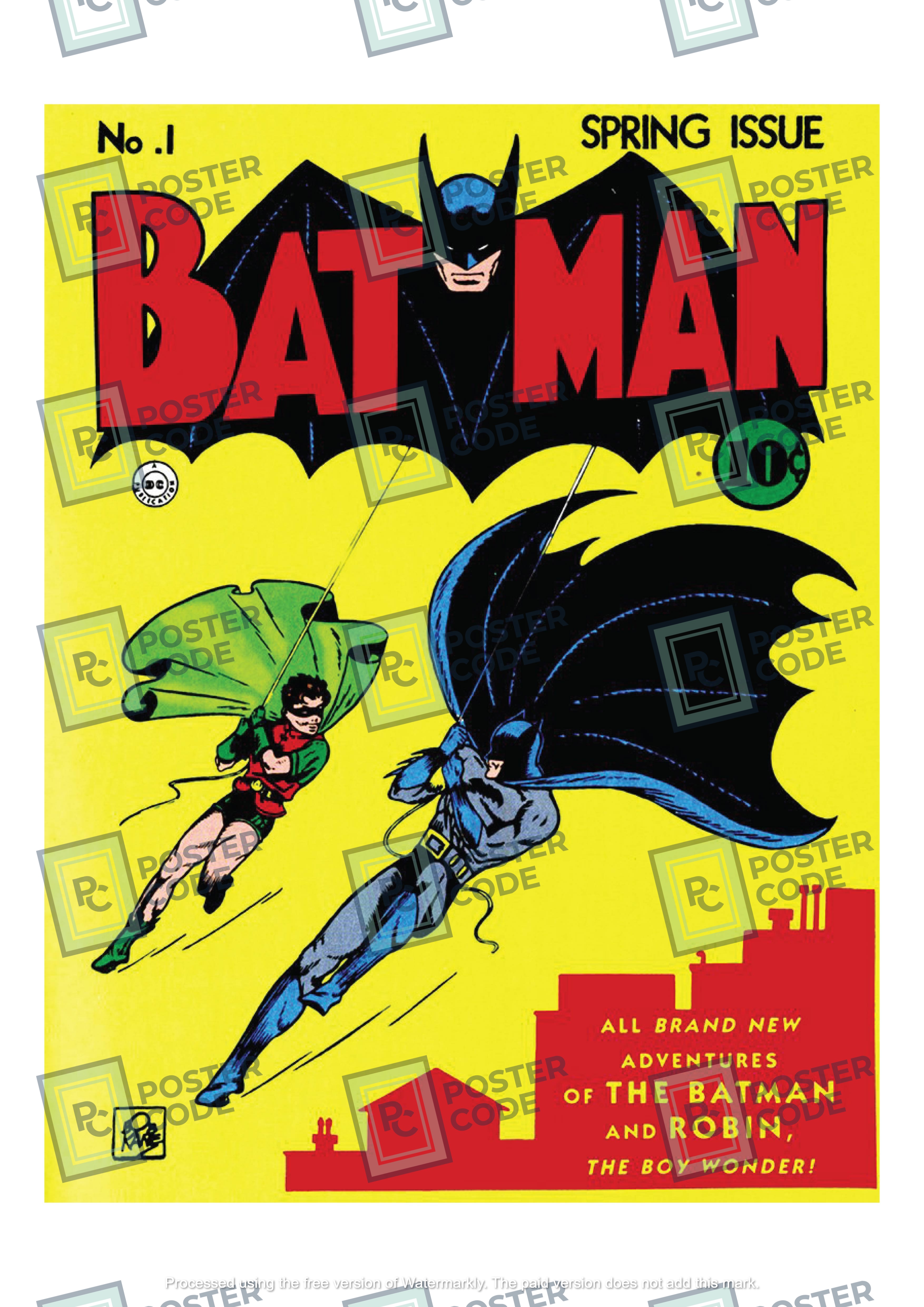 Original Comic Book Poster 1966 - BatMan