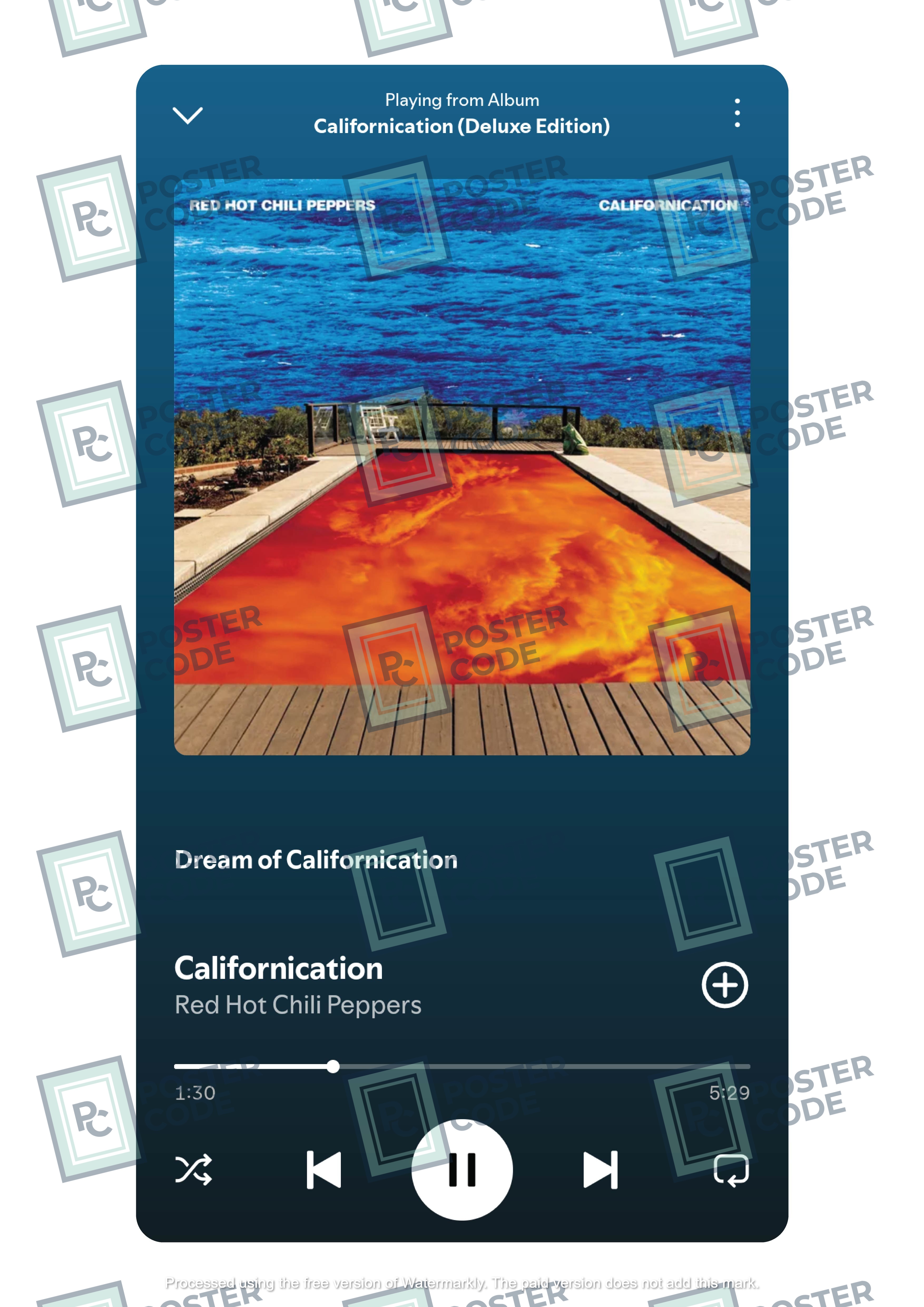 Original Music Player Poster - Californication