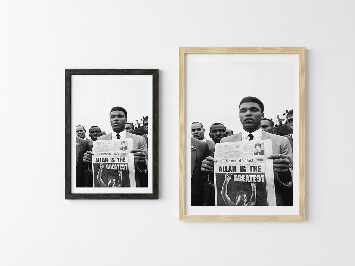 Black and White Poster - Mohammed Ali
