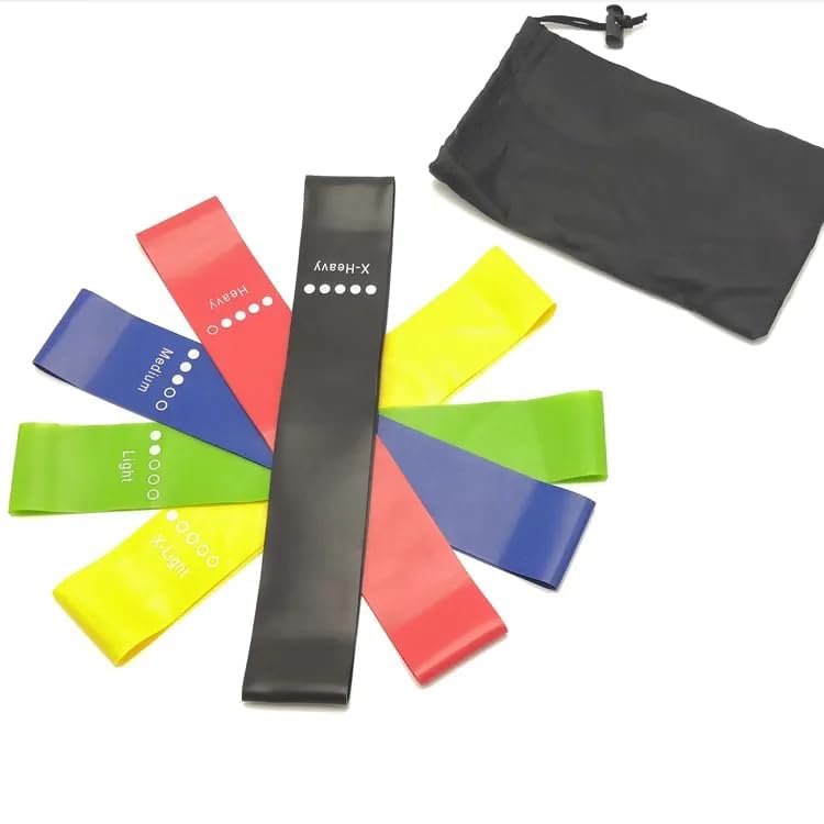 5-Piece Resistance/Thera Bands Set with pouch bag