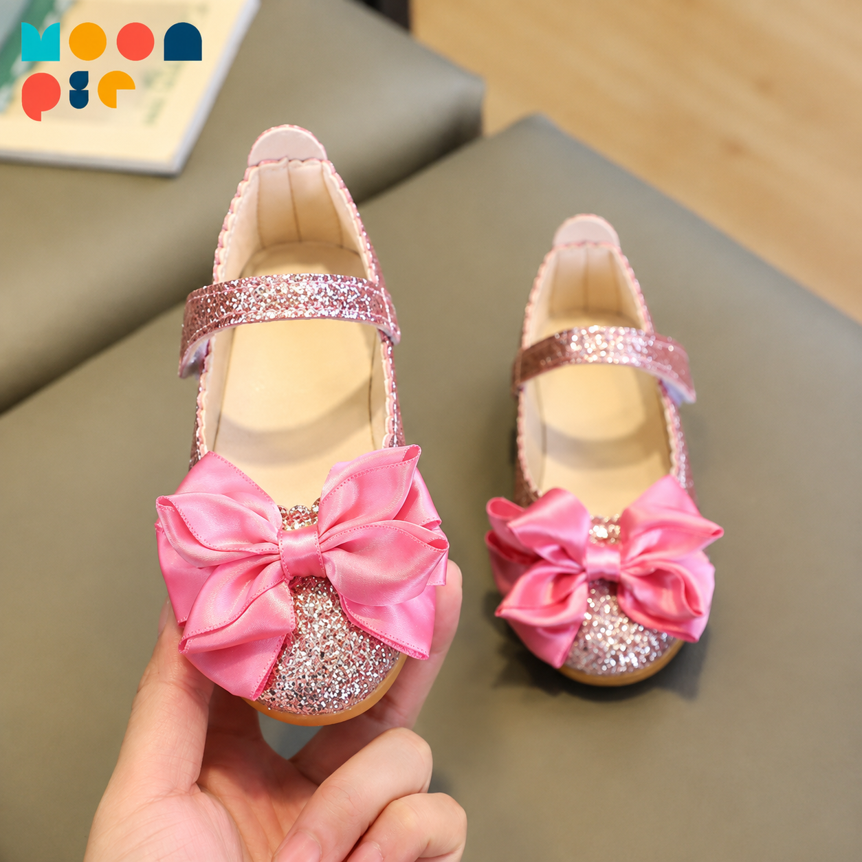 Baby Girl's Sparkle Princess Bow Shoes