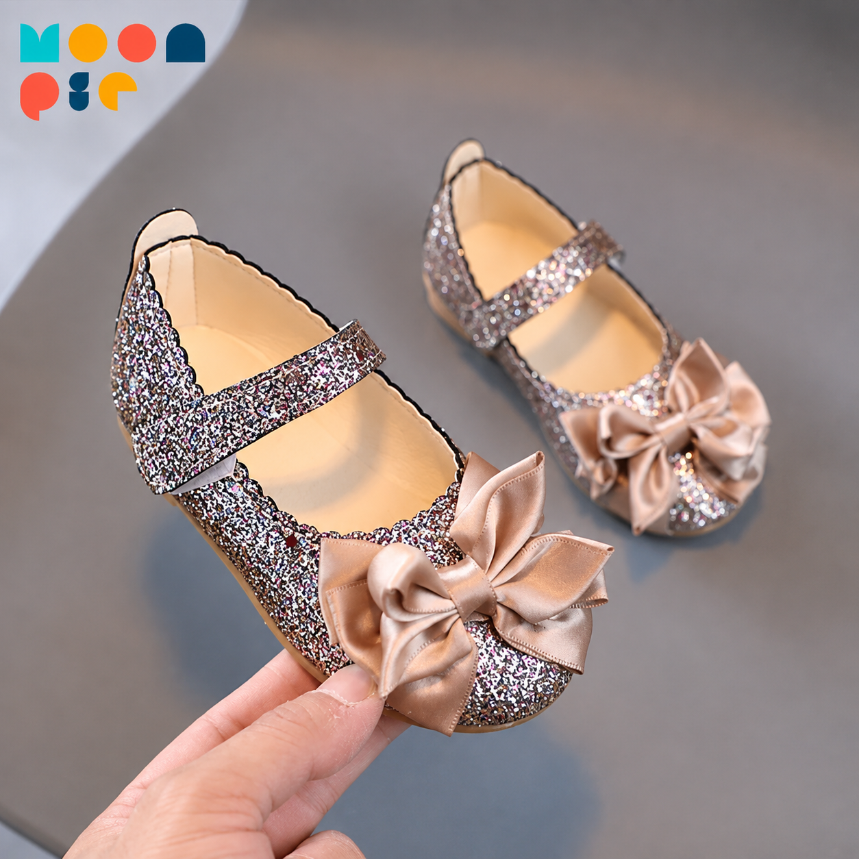 Baby Girl's Sparkle Princess Bow Shoes