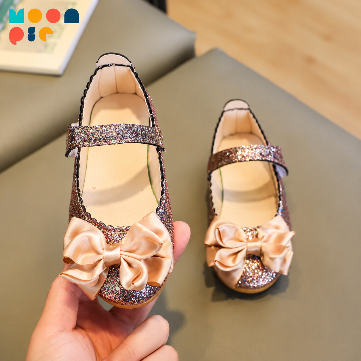 Baby Girl's Sparkle Princess Bow Shoes 
