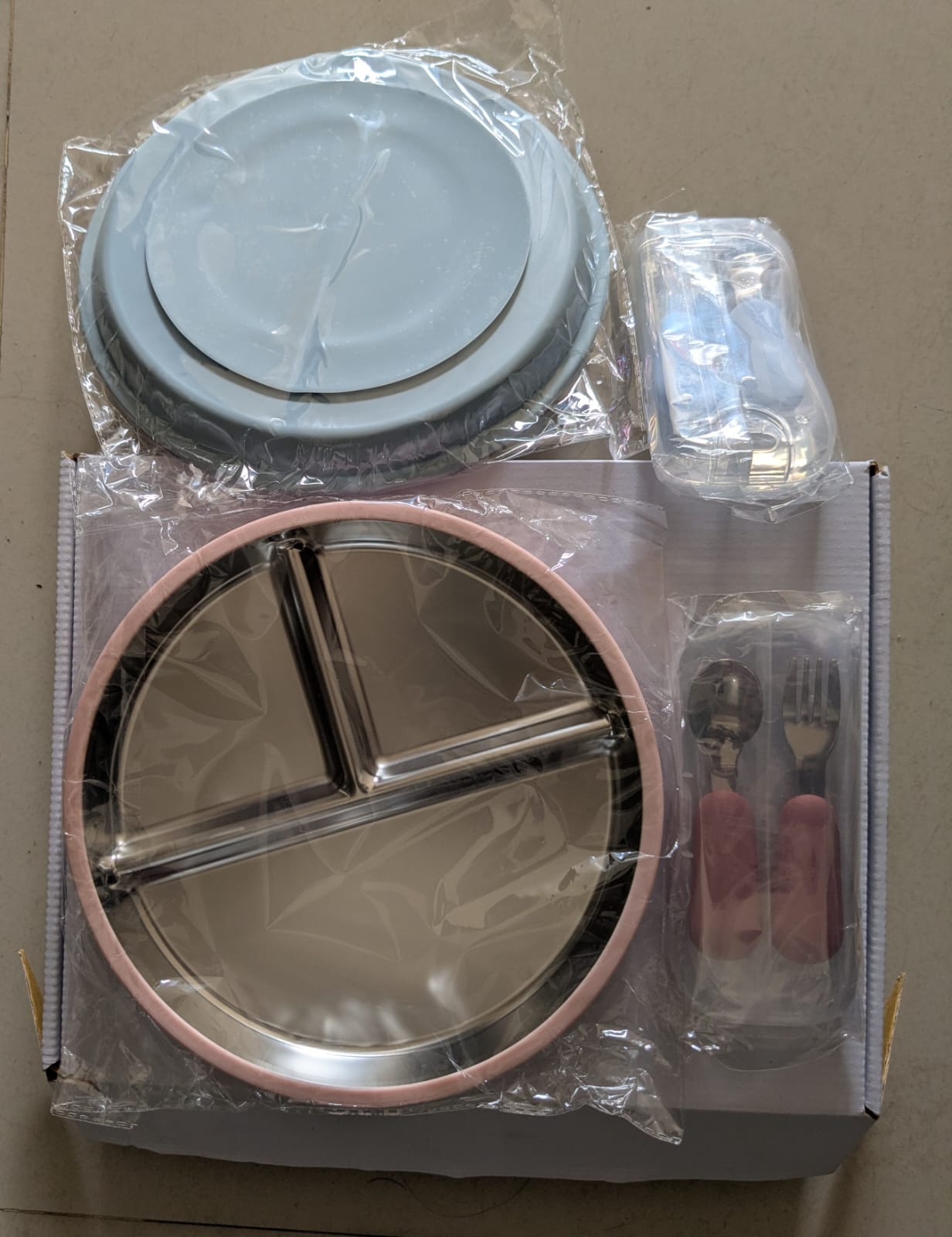 Premium Toddler Plate & Cutlery Set with Suction Base