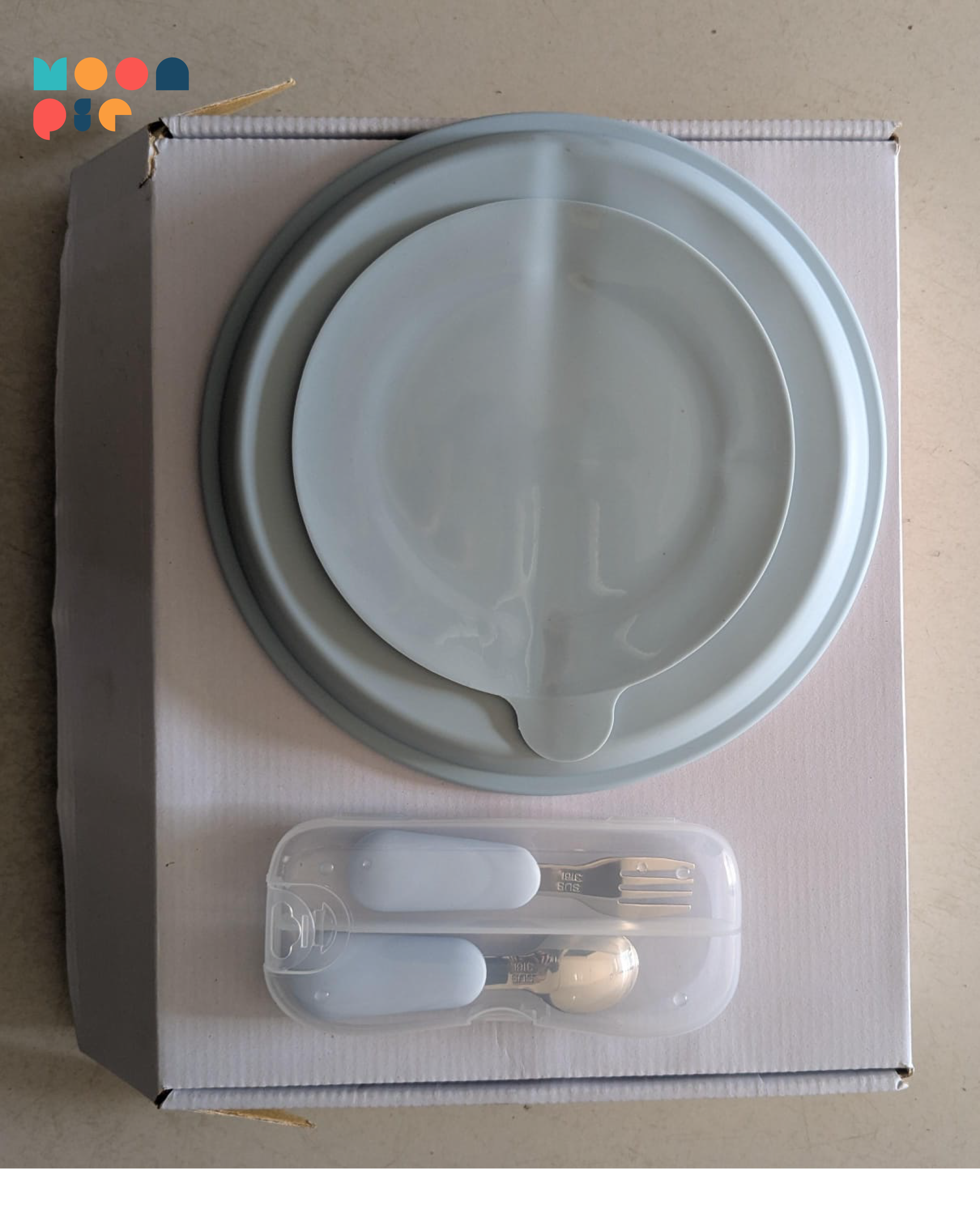 Premium Toddler Plate & Cutlery Set with Suction Base