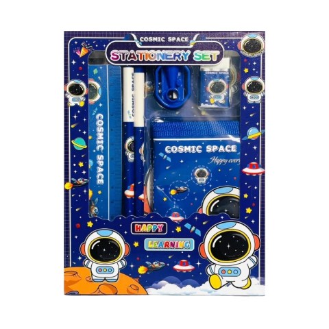 Cosmic Space and Penguin Stationery Gift Set.