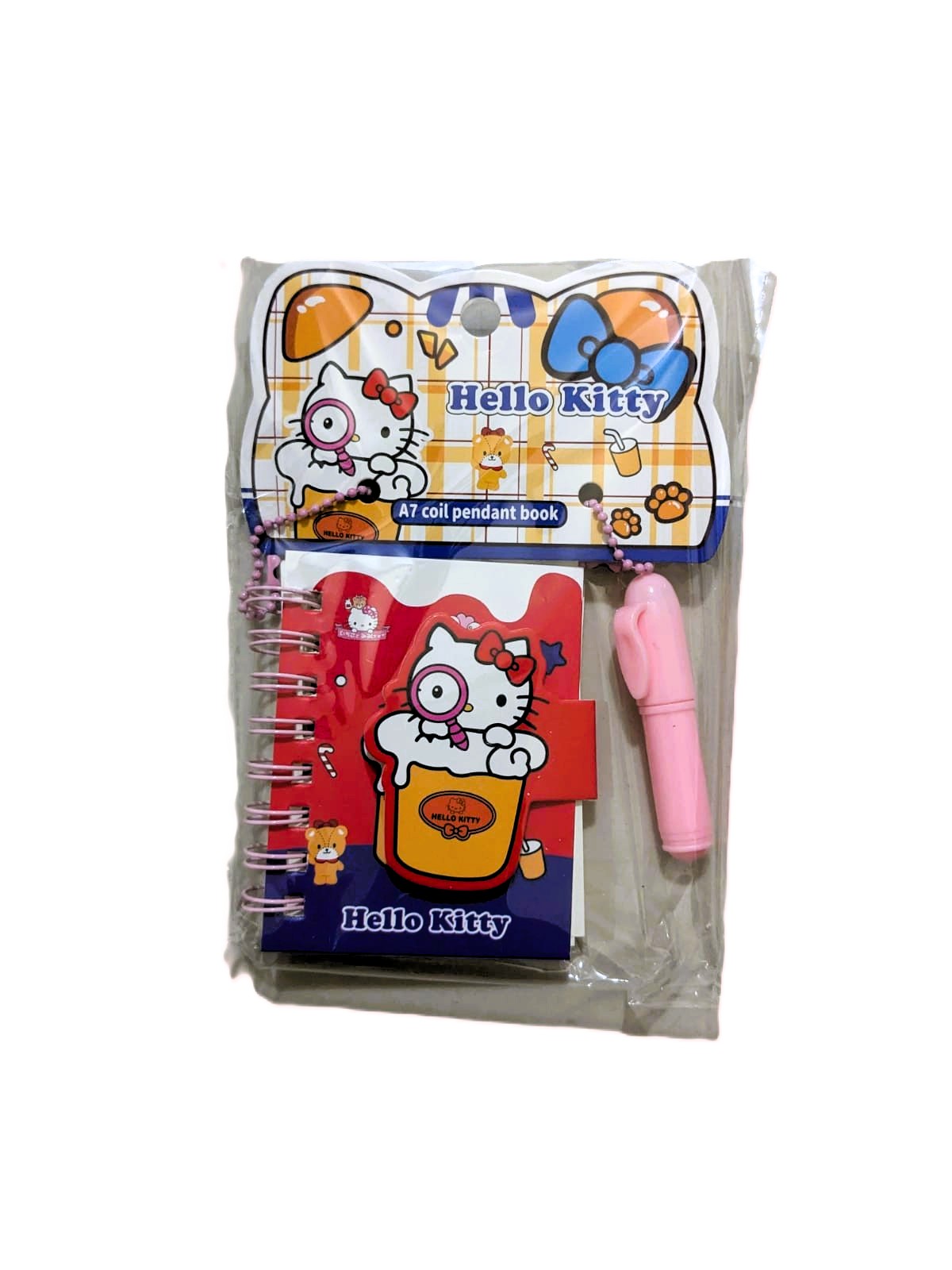 Hello Kitty A7 Mini Spiral Notebook with Pen – 4 Pieces Set