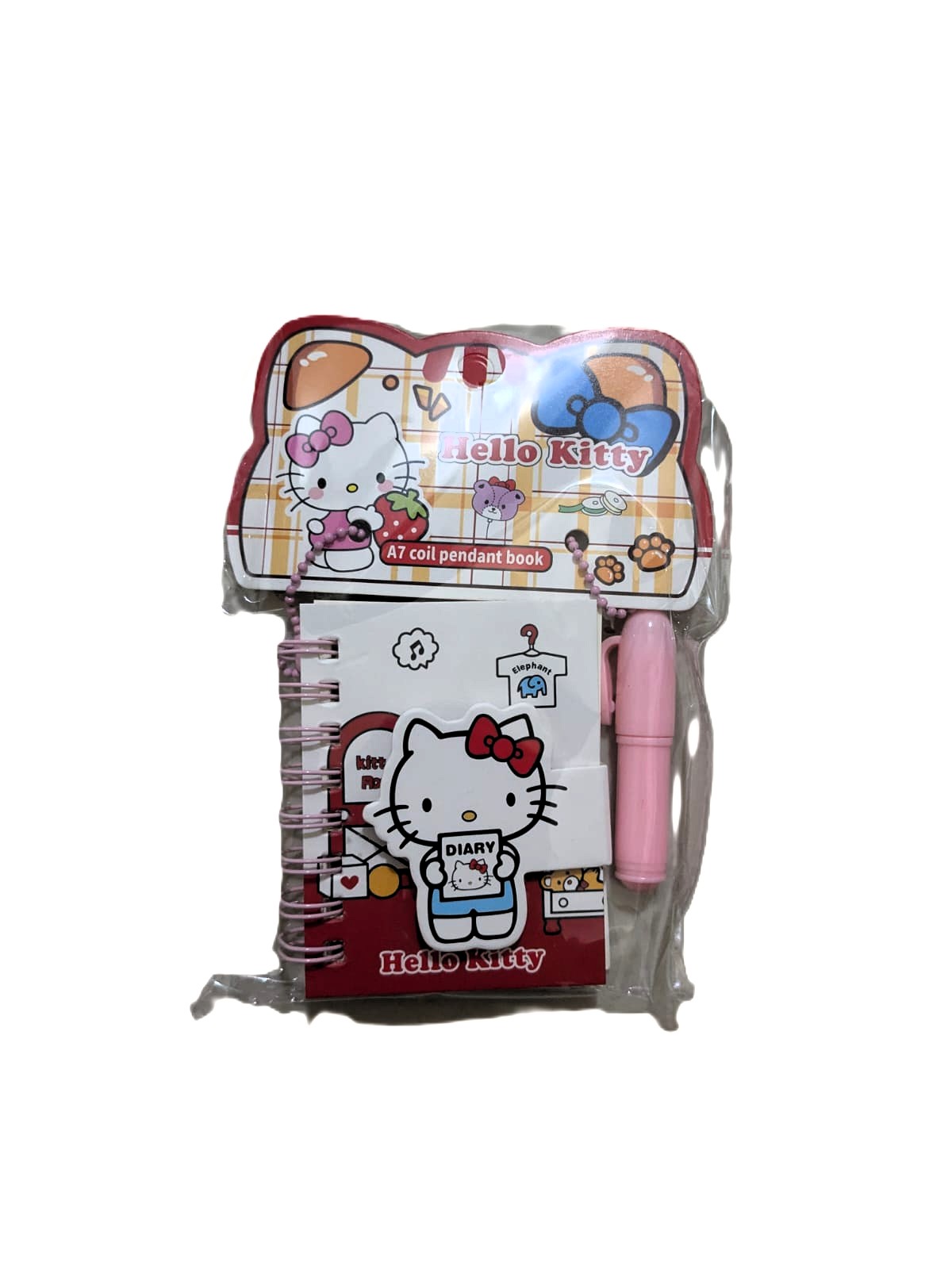 Hello Kitty A7 Mini Spiral Notebook with Pen – 4 Pieces Set