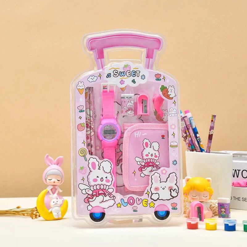 Cartoon Themed 7 in 1 Stationary Gift Set. 