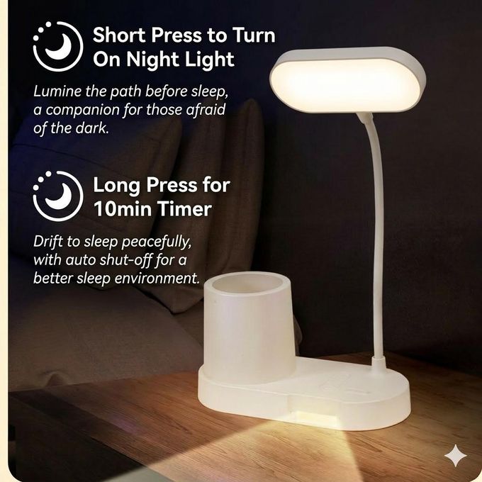 Modern Flexible Gooseneck Intelligent 3 in 1 Table Lamp, T3 Ultra.